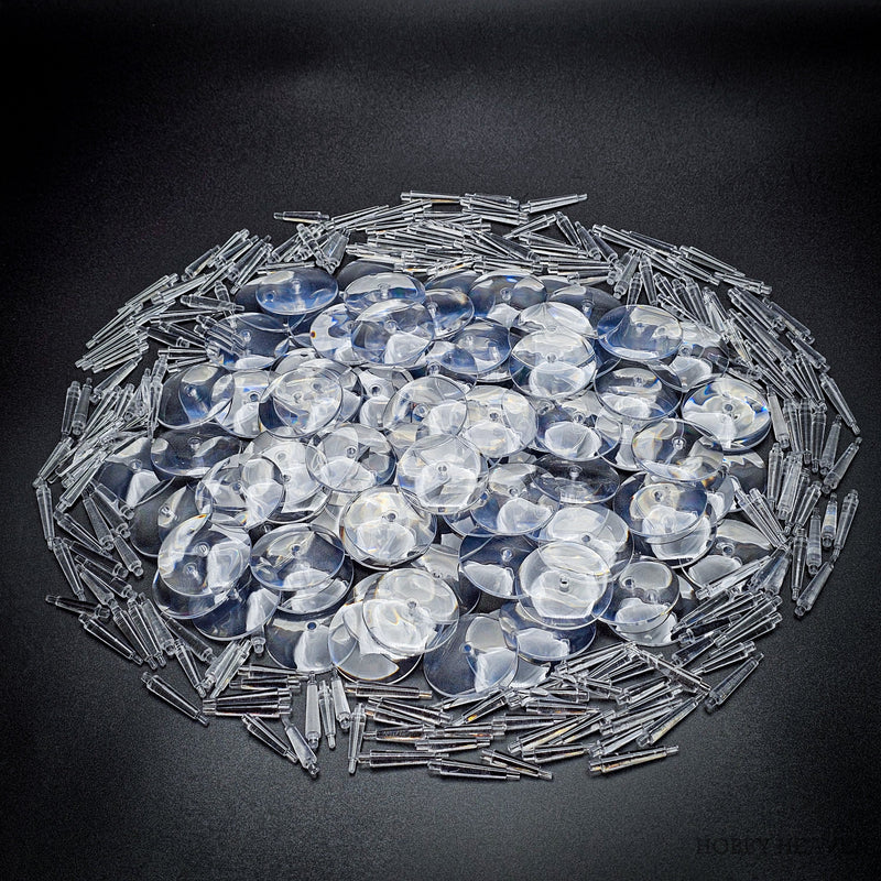 32mm Round Flying Clear Plastic Base - Only-Games
