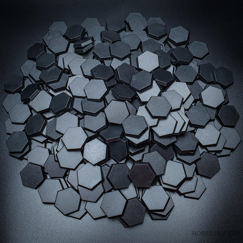 30mm Hexagonal Plain Plastic Bases - Only-Games