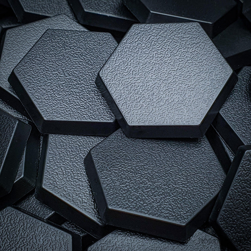 30mm Hexagonal Plain Plastic Bases - Only-Games