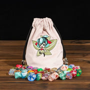 Pixie’s Pouch | Flannel Drawstring Dice Bag | Pink - Only-Games