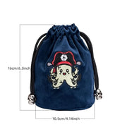 Plunderpus | Flannel Drawstring Dice Bag | Blue - Only-Games