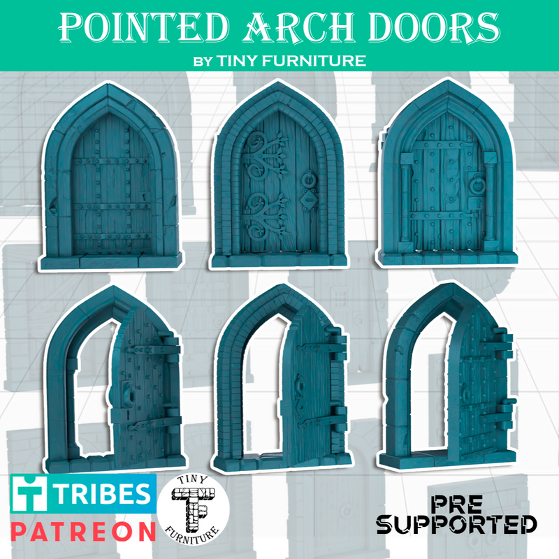 Pointed Arch Doors - Only-Games