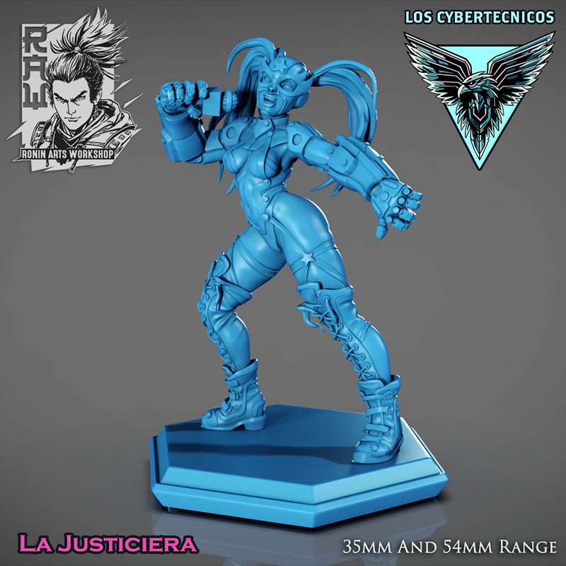 La Justiciera - Cyberpunk Luchadora 35mm - Only-Games