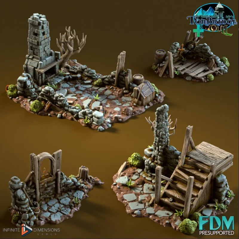 Ruined Building Scatter - Torbridge Cull - Infinite Dimensions Wargaming Terrain D&D DnD - Only-Games