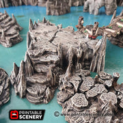 Raised Caverns - Clorehaven and the Goblin Grotto - Printable Scenery - Only-Games