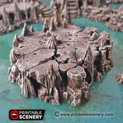 Raised Caverns - Clorehaven and the Goblin Grotto - Printable Scenery - Only-Games