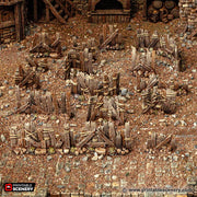 Ramshackle Fence - Cities of Ramshackle and Ruin - Printable Scenery - Terrain, Wargaming, D&D, DnD - Only-Games