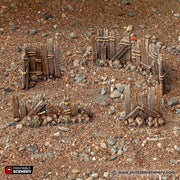 Ramshackle Fence - Cities of Ramshackle and Ruin - Printable Scenery - Terrain, Wargaming, D&D, DnD - Only-Games