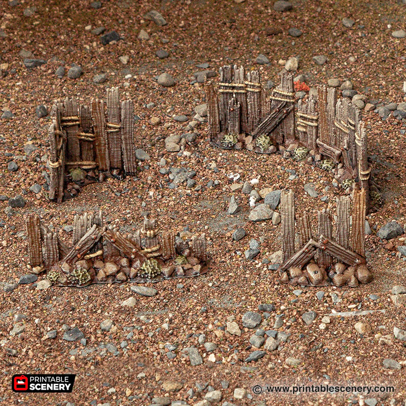 Ramshackle Fence - Cities of Ramshackle and Ruin - Printable Scenery - Terrain, Wargaming, D&D, DnD - Only-Games