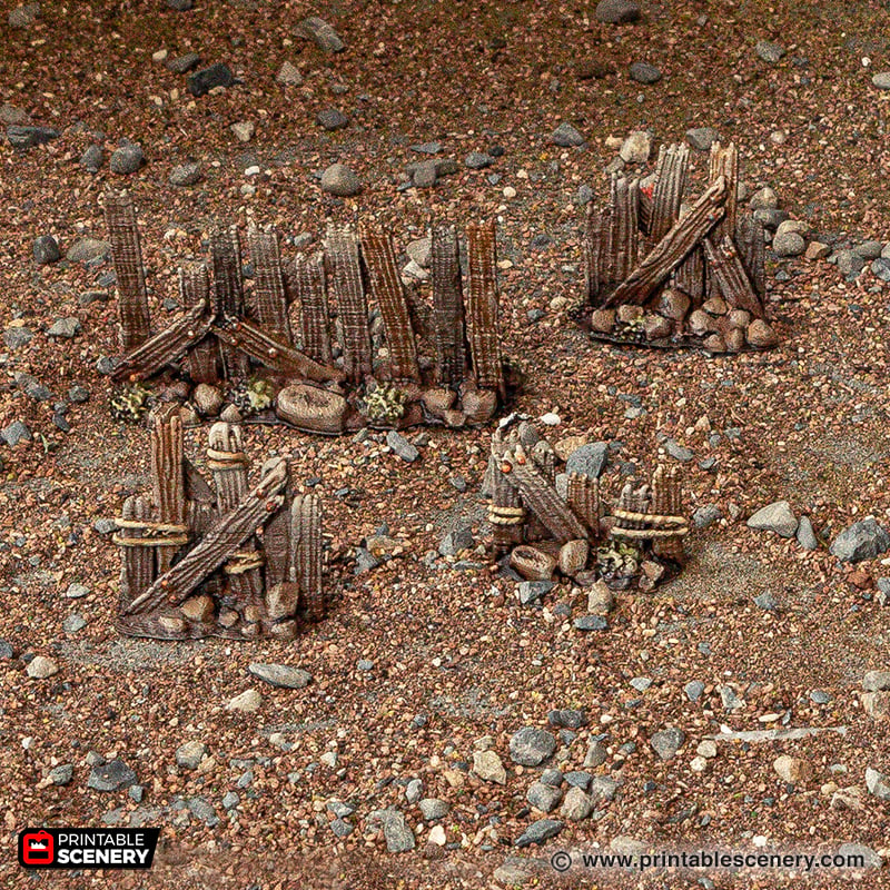 Ramshackle Fence - Cities of Ramshackle and Ruin - Printable Scenery - Terrain, Wargaming, D&D, DnD - Only-Games