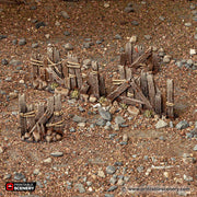 Ramshackle Fence - Cities of Ramshackle and Ruin - Printable Scenery - Terrain, Wargaming, D&D, DnD - Only-Games