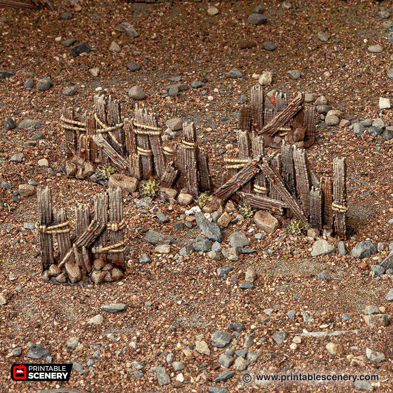 Ramshackle Fence - Cities of Ramshackle and Ruin - Printable Scenery - Terrain, Wargaming, D&D, DnD - Only-Games