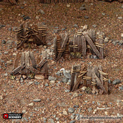 Ramshackle Fence - Cities of Ramshackle and Ruin - Printable Scenery - Terrain, Wargaming, D&D, DnD - Only-Games