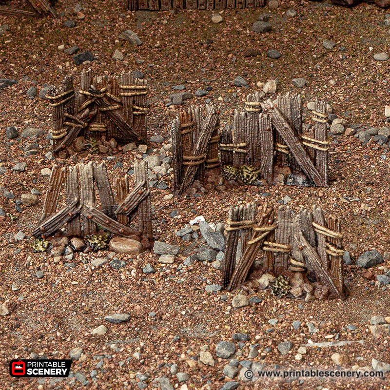 Ramshackle Fence - Cities of Ramshackle and Ruin - Printable Scenery - Terrain, Wargaming, D&D, DnD - Only-Games