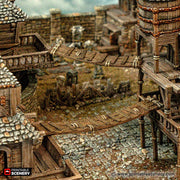 Ramshackle Gangplanks - Cities of Ramshackle and Ruin - Printable Scenery - Terrain, Wargaming, D&D, DnD - Only-Games