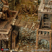 Ramshackle Gangplanks - Cities of Ramshackle and Ruin - Printable Scenery - Terrain, Wargaming, D&D, DnD - Only-Games