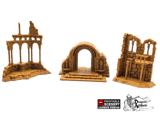 Roman Ruins Set - Apocalypse - Printable Scenery 28mm 32mm Wargaming Terrain D&D DnD - Only-Games