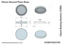 20mm Round Plain Plastic Bases - Only-Games