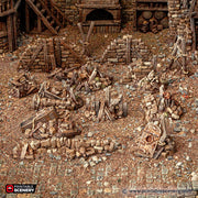 Rubble Piles and Scatter - Cities of Ramshackle and Ruin - Printable Scenery - Terrain, Wargaming, D&D, DnD - Only-Games