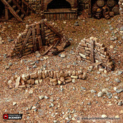 Rubble Piles and Scatter - Cities of Ramshackle and Ruin - Printable Scenery - Terrain, Wargaming, D&D, DnD - Only-Games