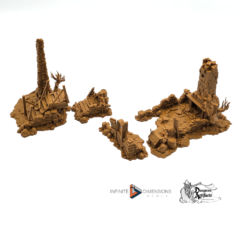 Ruined Building Scatter - Torbridge Cull - Infinite Dimensions Wargaming Terrain D&D DnD - Only-Games