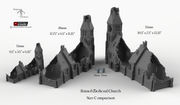 Ruined Medieval Church - Time Warp - Printable Scenery Wargaming Terrain Scatter D&D, DnD - Only-Games