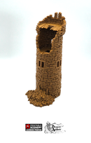 Ruined King's Round Tower - King and Country - Printable Scenery Terrain Wargaming D&D DnD 10mm 15mm 20mm 25mm 28mm 32mm 40mm 54mm Painted options
