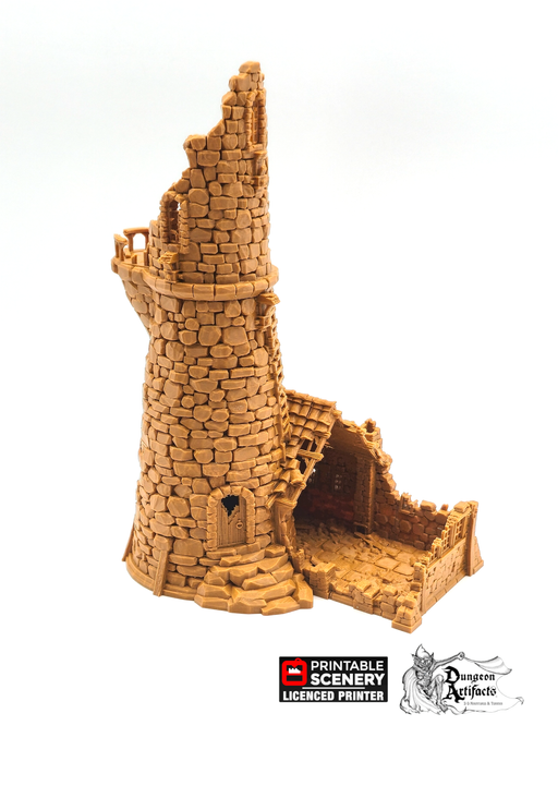Ruined Lighthouse - The Lost Islands - Printable Scenery 15mm 28mm 32mm Wargaming Terrain D&D, DnD - Only-Games