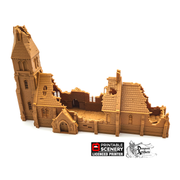 Ruined Medieval Church - Time Warp - Printable Scenery Wargaming Terrain Scatter D&D, DnD - Only-Games