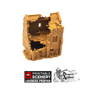 Ruined Norman Stone Keep - King and Country - Printable Scenery Terrain Wargaming D&D DnD 10mm 15mm 20mm 25mm 28mm 32mm 40mm 54mm Painted options - Only-Games