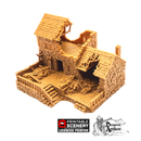 Ruined Stonestreet Bakers - King and Country - Printable Scenery Terrain Wargaming D&D DnD 10mm 15mm 20mm 25mm 28mm 32mm 40mm 54mm Painted options