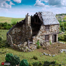Ruined Hollyhock Cottage - King and Country - Printable Scenery Terrain Wargaming D&D DnD 10mm 15mm 20mm 25mm 28mm 32mm 40mm 54mm Painted options