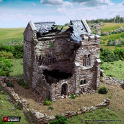 Ruined Norman Stone Keep - King and Country - Printable Scenery Terrain Wargaming D&D DnD 10mm 15mm 20mm 25mm 28mm 32mm 40mm 54mm Painted options - Only-Games