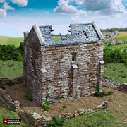 Ruined Norman Stone Keep - King and Country - Printable Scenery Terrain Wargaming D&D DnD 10mm 15mm 20mm 25mm 28mm 32mm 40mm 54mm Painted options - Only-Games