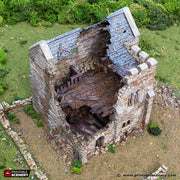 Ruined Norman Stone Keep - King and Country - Printable Scenery Terrain Wargaming D&D DnD 10mm 15mm 20mm 25mm 28mm 32mm 40mm 54mm Painted options - Only-Games