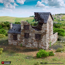 Ruined Stonestreet Bakers - King and Country - Printable Scenery Terrain Wargaming D&D DnD 10mm 15mm 20mm 25mm 28mm 32mm 40mm 54mm Painted options