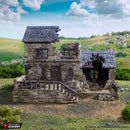 Ruined Stonestreet Bakers - King and Country - Printable Scenery Terrain Wargaming D&D DnD 10mm 15mm 20mm 25mm 28mm 32mm 40mm 54mm Painted options