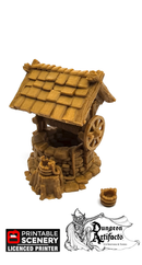 Rustic Well - The Well - Hagglethorn Hollow - Printable Scenery Wargaming D&D DnD Wishing Well