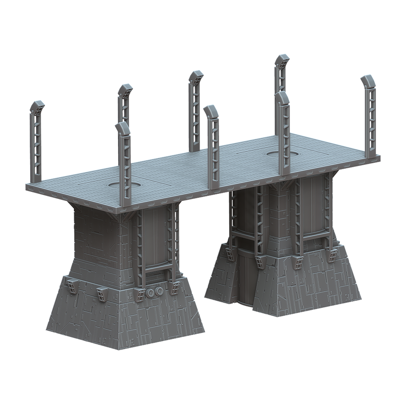 Elevated Landing Pad - Shattered Galaxy - Multiverse - Terrain Wargaming D&D DnD - Only-Games