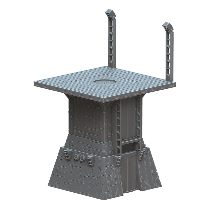 Elevated Landing Pad - Shattered Galaxy - Multiverse - Terrain Wargaming D&D DnD - Only-Games