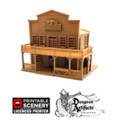 Saloon - Time Warp - Printable Scenery Wargaming Terrain Scatter Western D&D, DnD
