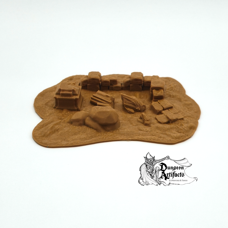 Scatter Ruins 4 - Stormguard - RMPrintable 28mm 32mm Wargaming Terrain D&D, DnD - Only-Games