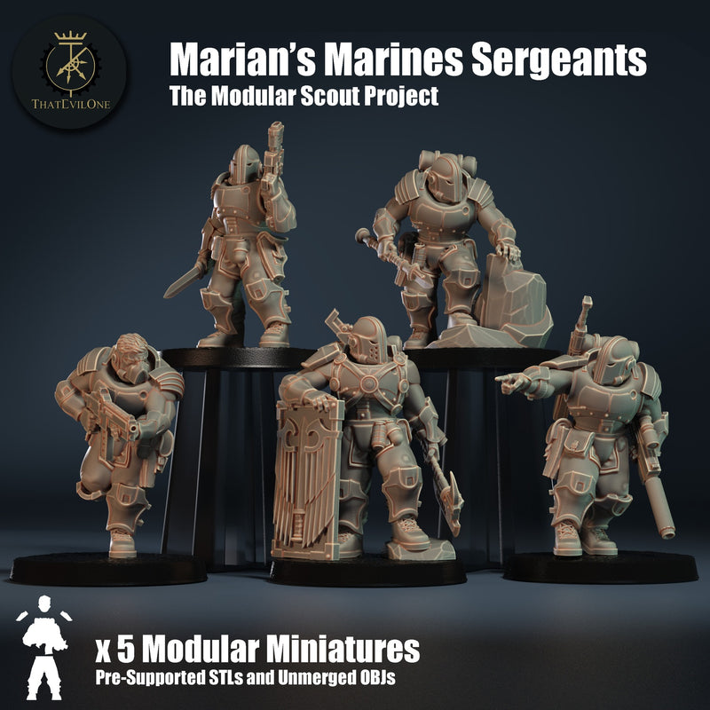 Modular Scout Marian's Marines Sergeants - Only-Games