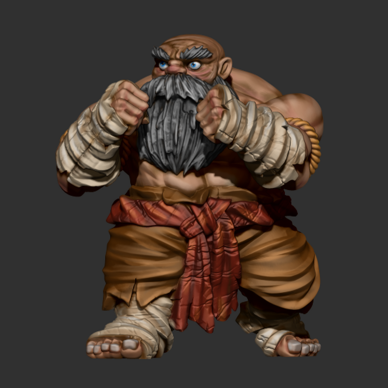 (0232) Male dwarf shaolin monk muai thai boxe fighter - Only-Games