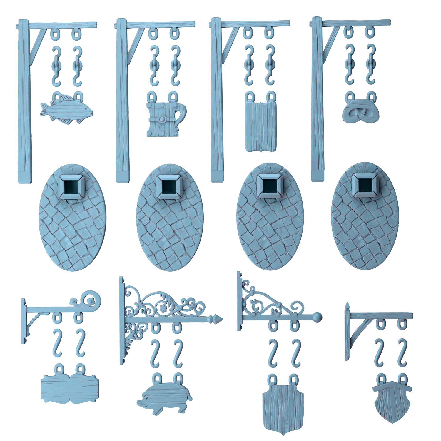 Shop Signs - Tiny Furniture - Miniatures by Only-Games.co