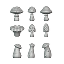 32mm Fantasy Mushroom Basing Bits – 20 STL Tabletop Miniature Terrain Pieces