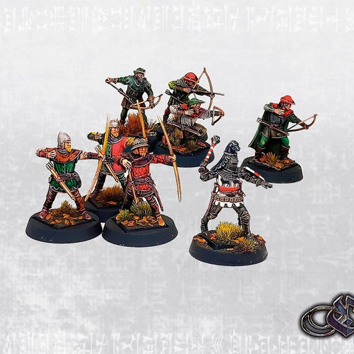 "Montmurant Besiegers of Sir Hugh Calveley" - English Crown - 150 Ballads Castilla Oscura Knightly Retinue (34mm to the eye) - Only-Games