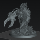 Skrappghul and Skrapp Grott Token–Sci-Fi Orc Warlord Miniature | Scrap-Tech Tabletop Commander | Original Wargaming Model 80mm base
