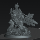 Skrappghul and Skrapp Grott Token–Sci-Fi Orc Warlord Miniature | Scrap-Tech Tabletop Commander | Original Wargaming Model 80mm base