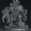 Skrappghul and Skrapp Grott Token–Sci-Fi Orc Warlord Miniature | Scrap-Tech Tabletop Commander | Original Wargaming Model 80mm base